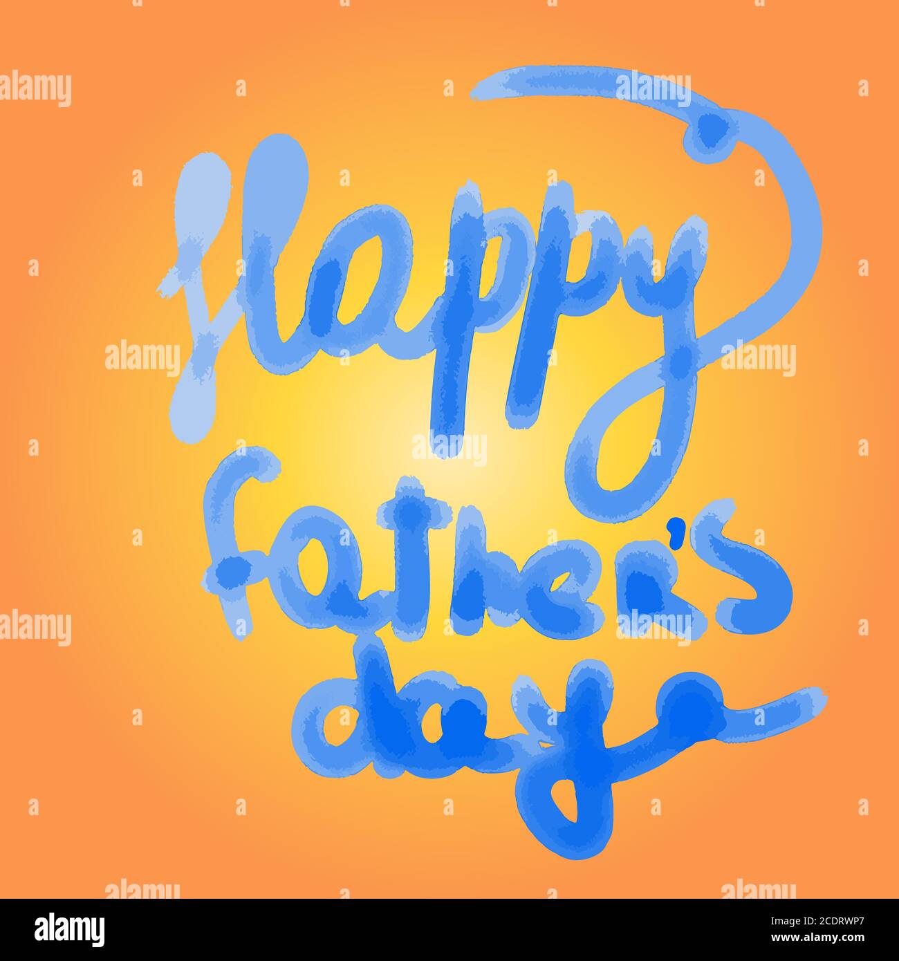 Glückliche Väter Tag Schriftzug Grußkarte. Vektor-Illustration EPS10 Stockfoto