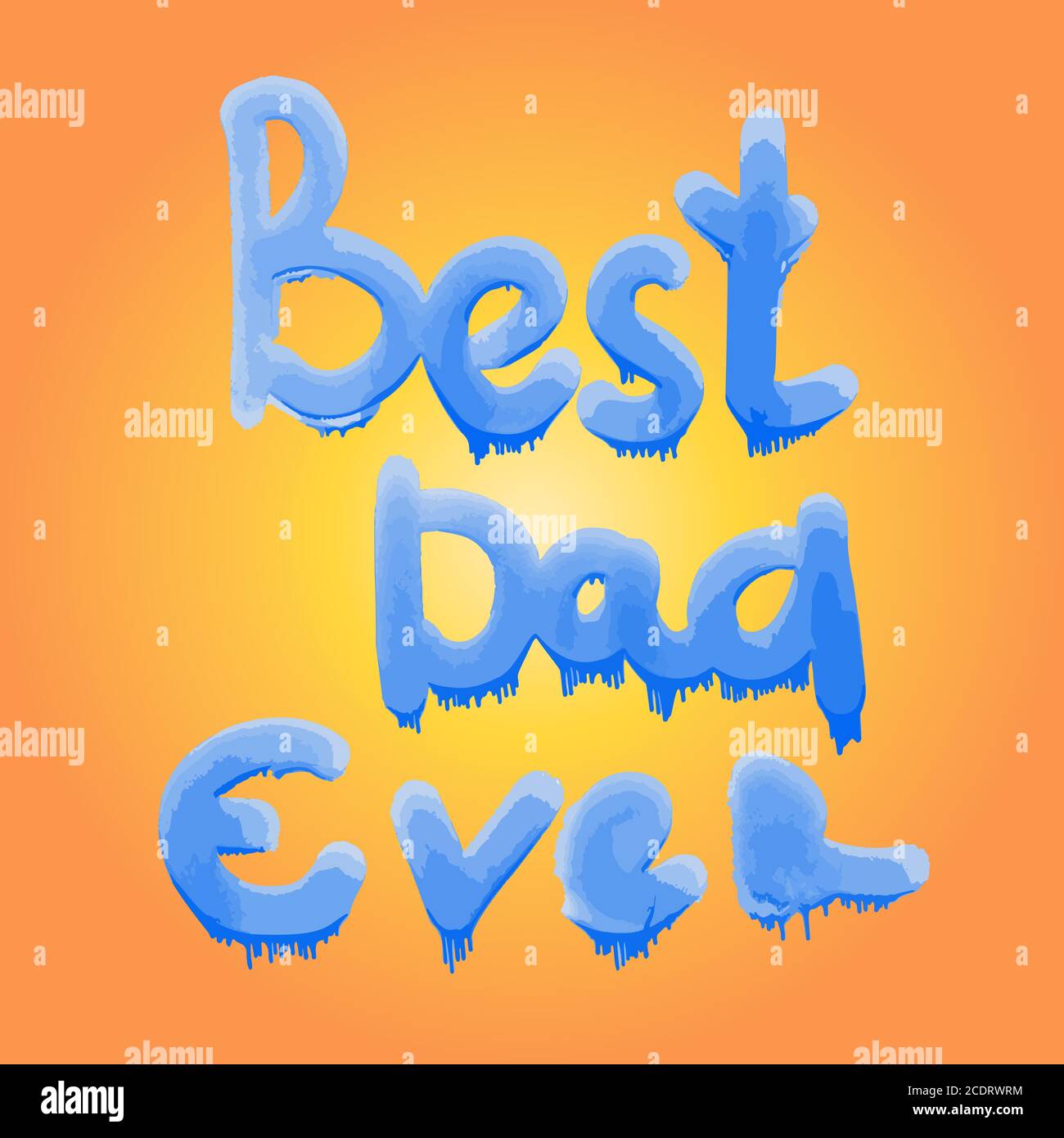 „Best Dad Ever“-Schriftzug. Grußkarte zum Vatertag. Vektorgrafik EPS10 Stockfoto