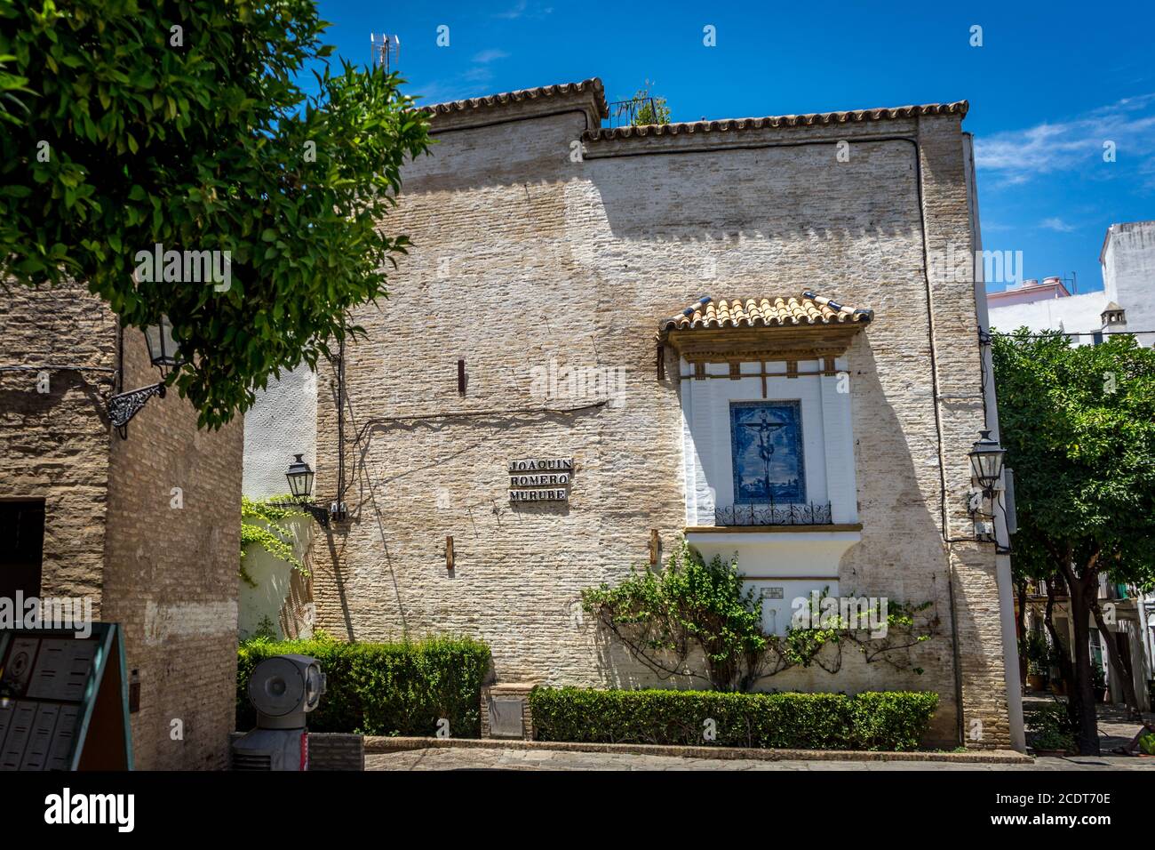 Gemälde von Christus an einer Wand in Sevilla, Spanien, Europa Stockfoto