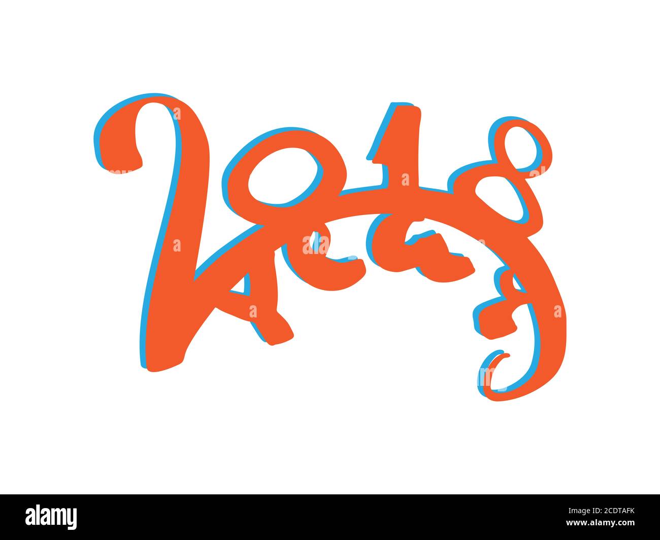 2018 Frohes Neues Jahr oder Weihnachten Hintergrund kreative Grußkarte Design, kann für Flyer, Einladung, Poster, Broschüre verwendet werden Stockfoto