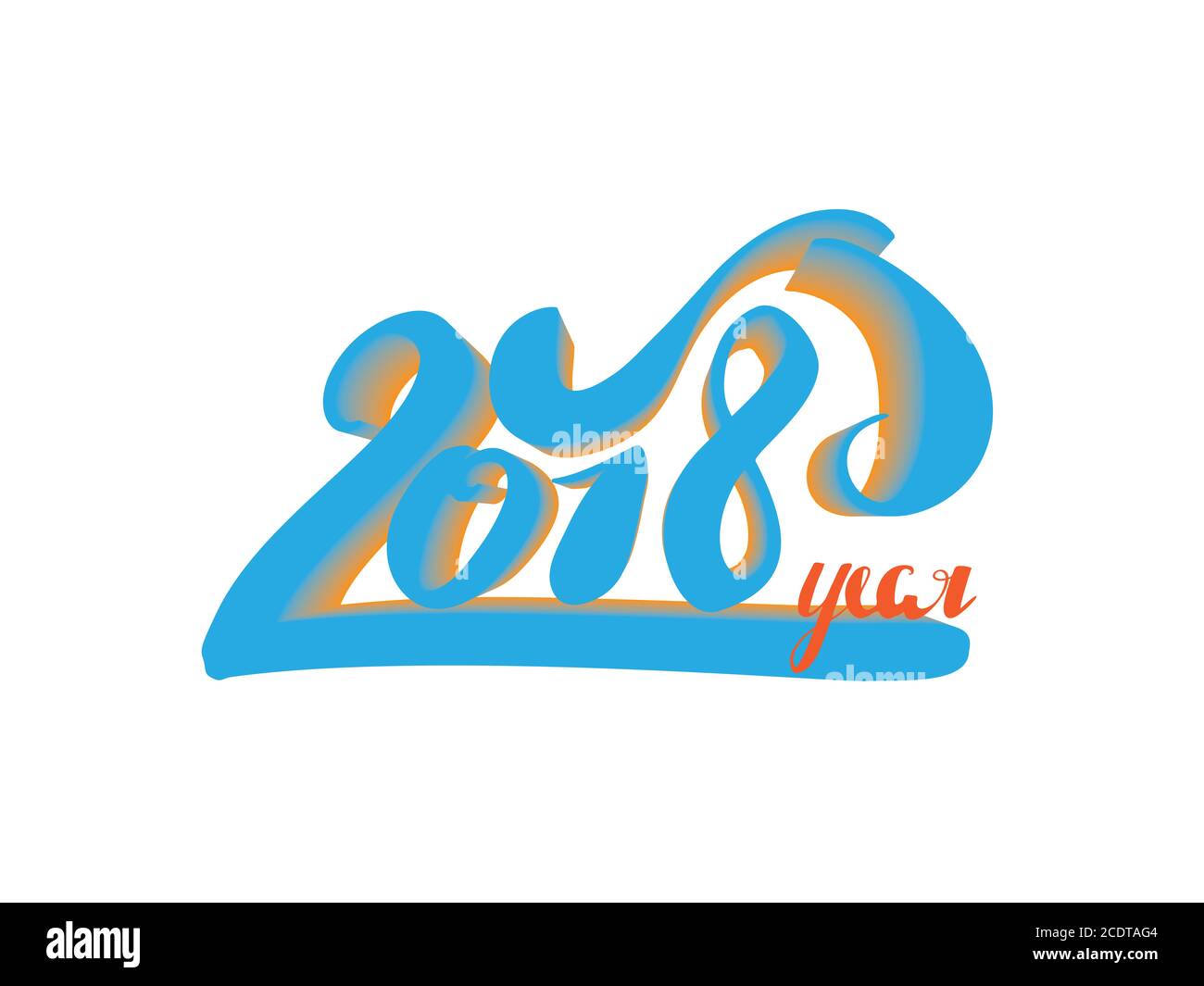 2018 Frohes Neues Jahr oder Weihnachten Hintergrund kreative Grußkarte Design, kann für Flyer, Einladung, Poster, Broschüre verwendet werden Stockfoto