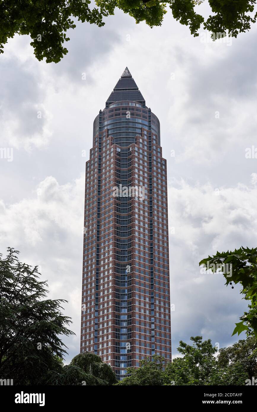 Messeturm Frankfurt, Deutschland Stockfoto