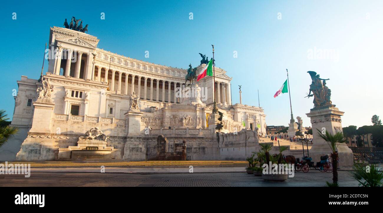 Vittorio Emanuele Denkmal (Grab des unbekannten Soldaten) in der Stadt Rom in Italien. Stockfoto