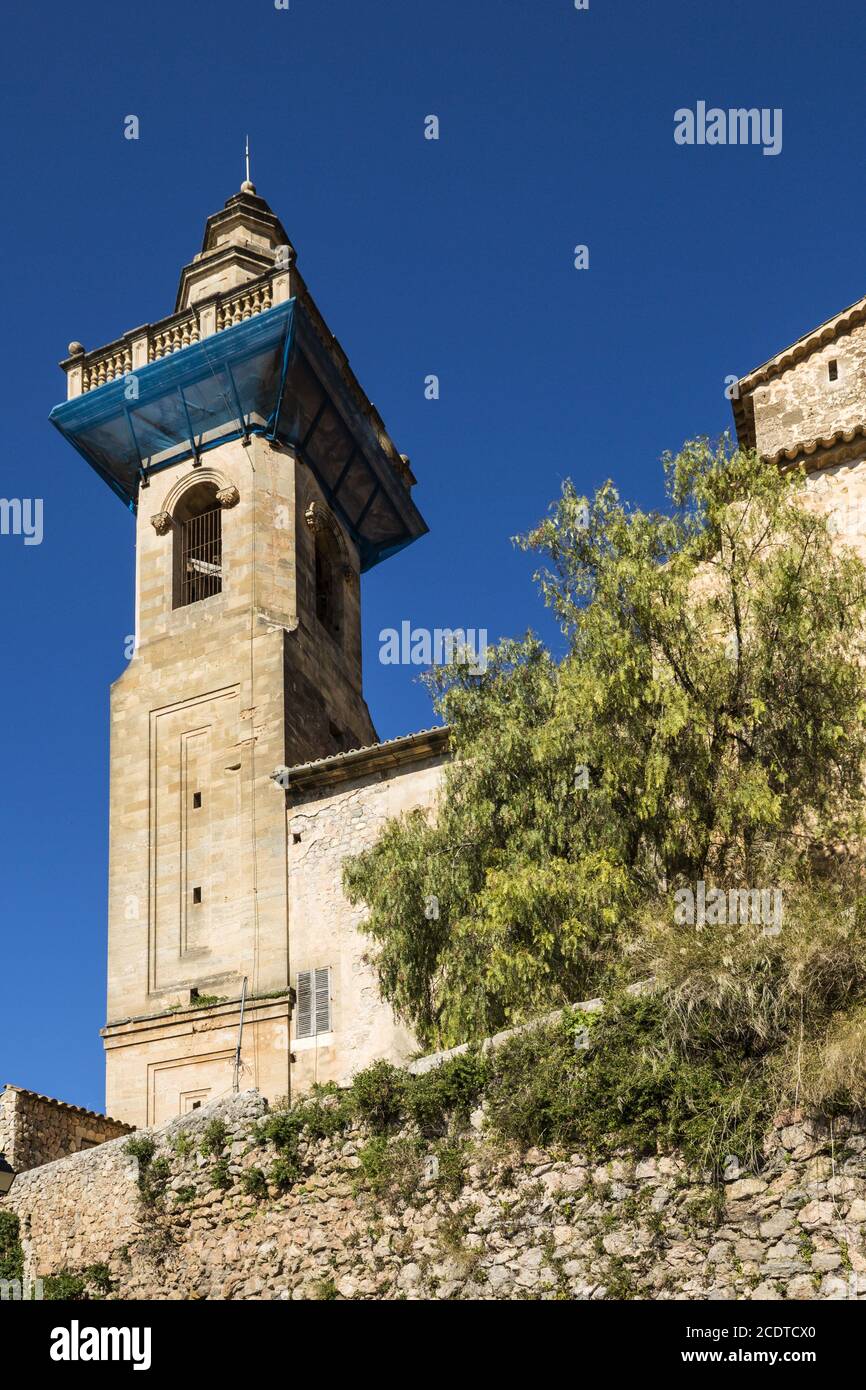 Kirche in Valldemossa, Mallorca, Balearen, Spanien, Europa Stockfoto