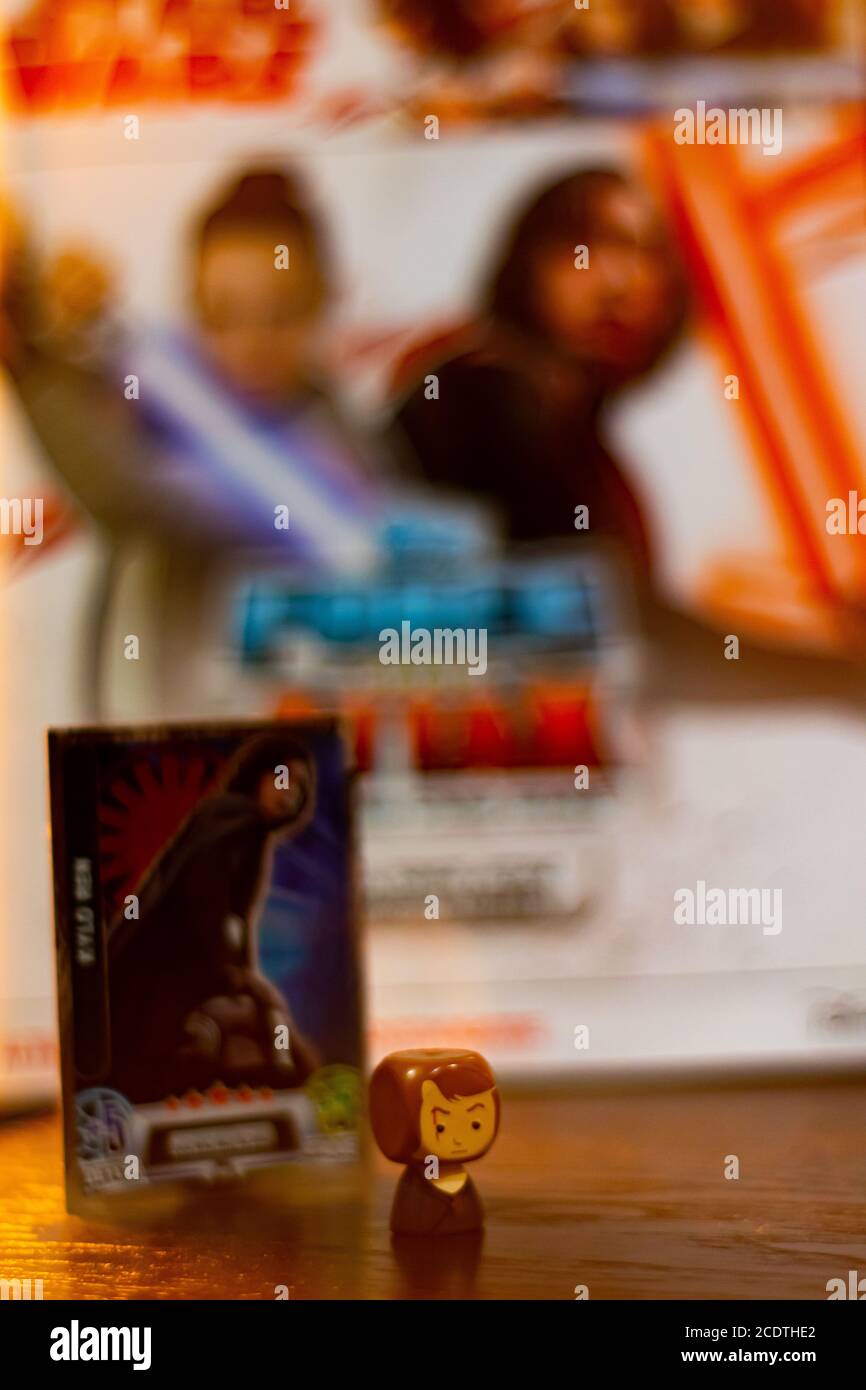 Star war Kollektion 100 Aufkleber und kleine Puppen aus Portugiesisch Continente Markt Geschäfte in 2017 Stockfoto