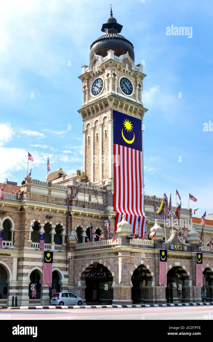 Sultan Abdul Samad Gebäude mit Uhrenturm Stockfoto