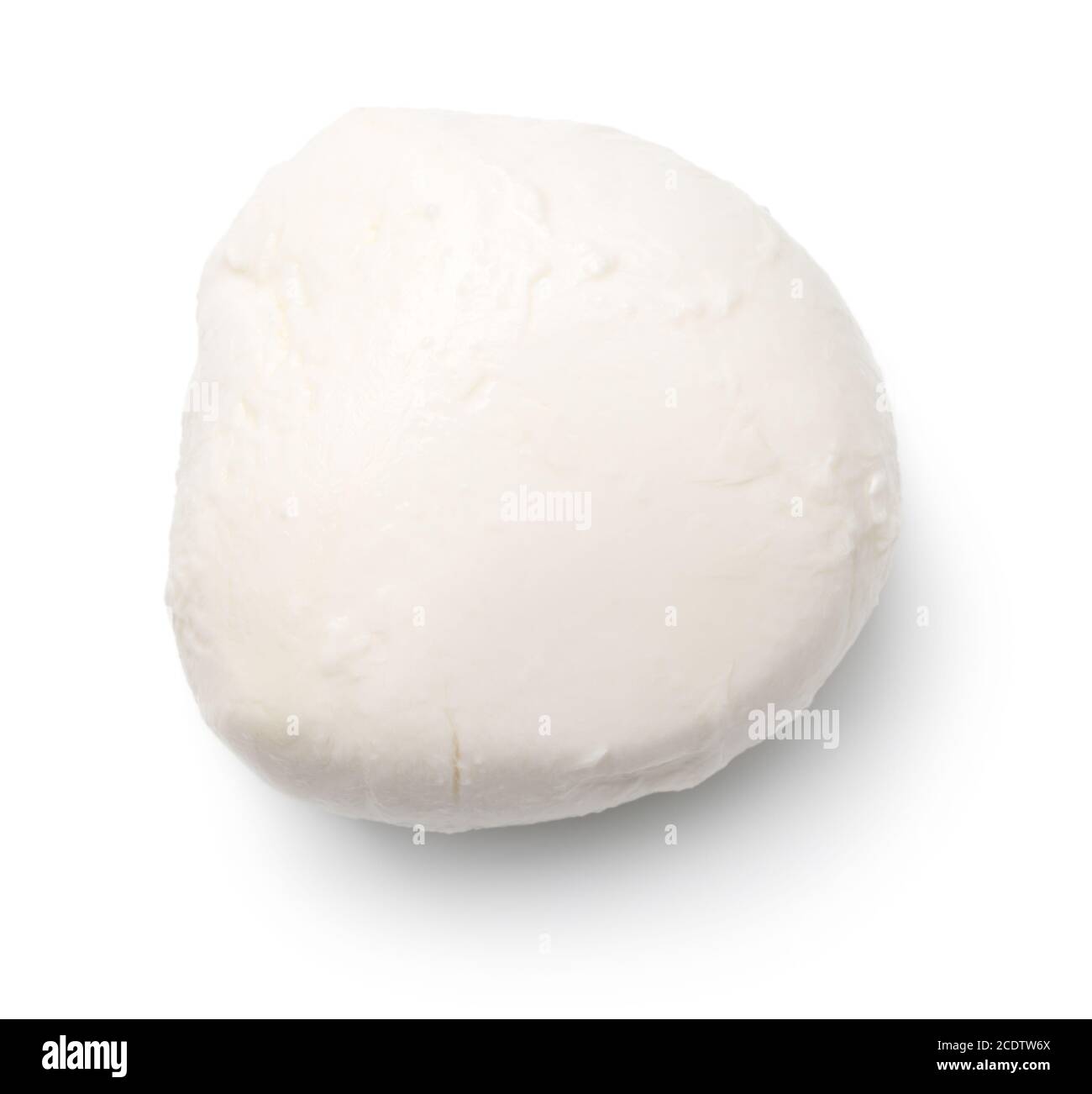 Mozzarella isoliert auf weißem Hintergrund Stockfoto