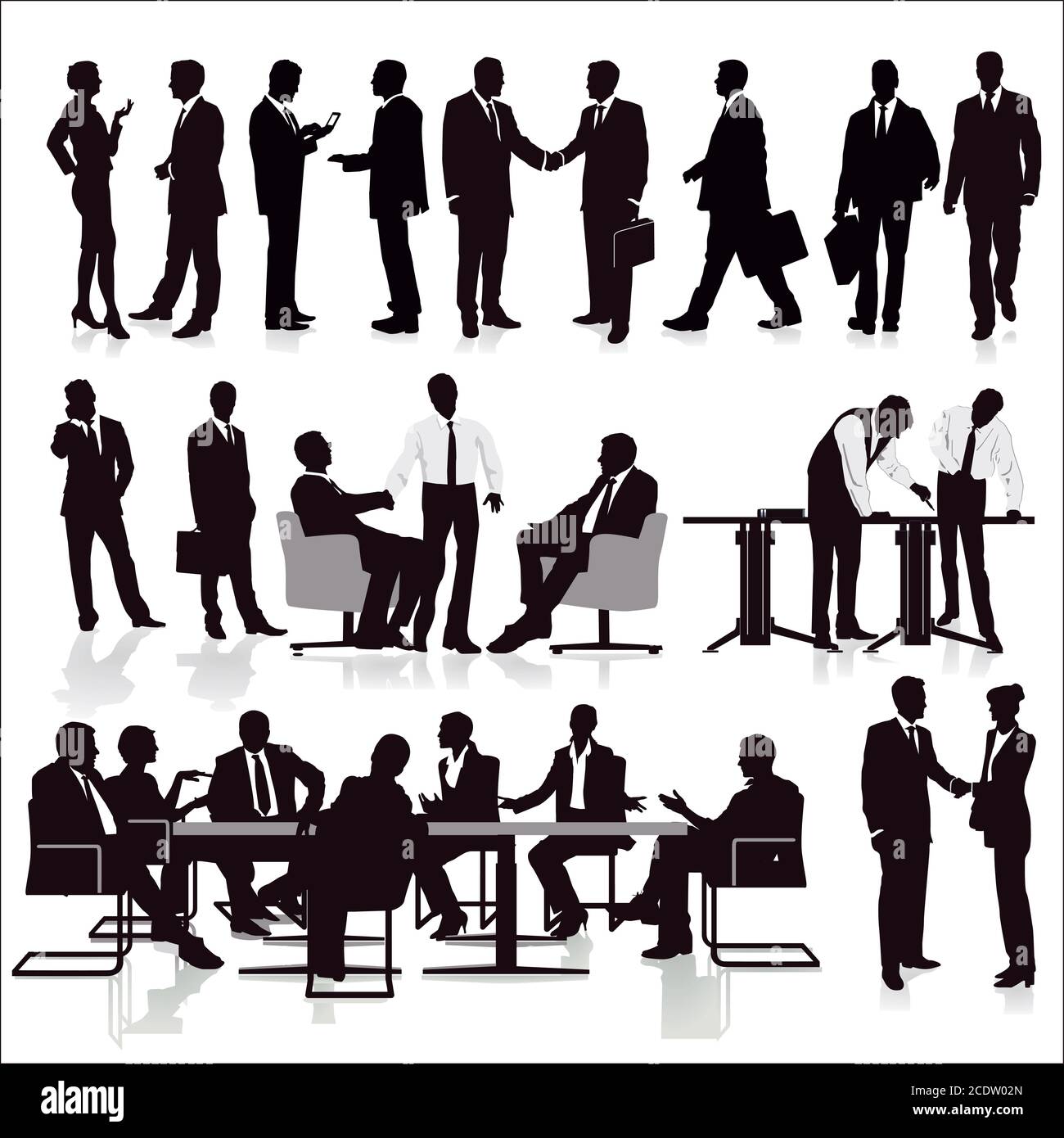 Gruppe von Managern in der Teamarbeit Stockfoto