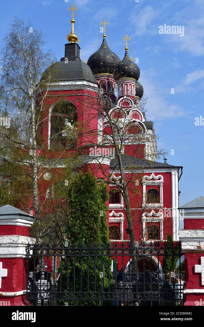 Moskau, Russland - am 30. April. 2018. Tempel von tichwin Ikone der Mutter Gottes Stockfoto