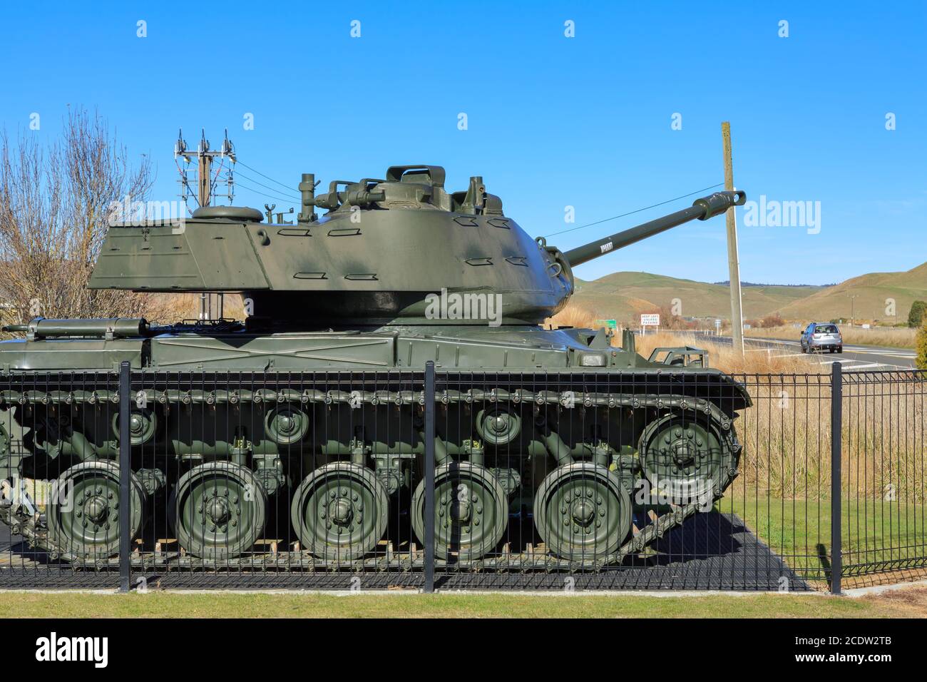 Eine M41A1 Walker Bulldog, ein amerikanischer leichter Panzer aus den 1950er Jahren, im National Army Museum, Waiouru, Neuseeland ausgestellt Stockfoto