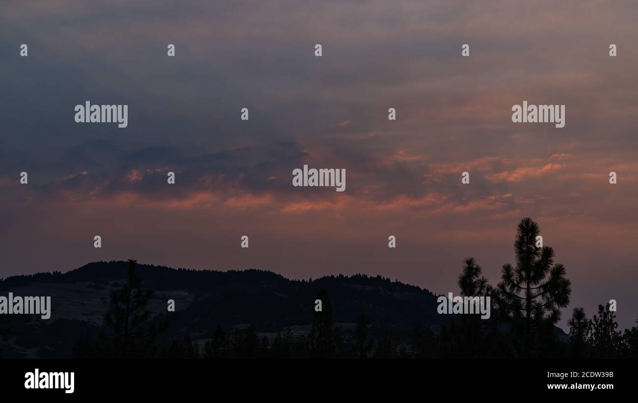 Landschaft Mit Morgenlicht. Oregon, Ashland, Cascade Siskiyou National Monument, Sommer Stockfoto