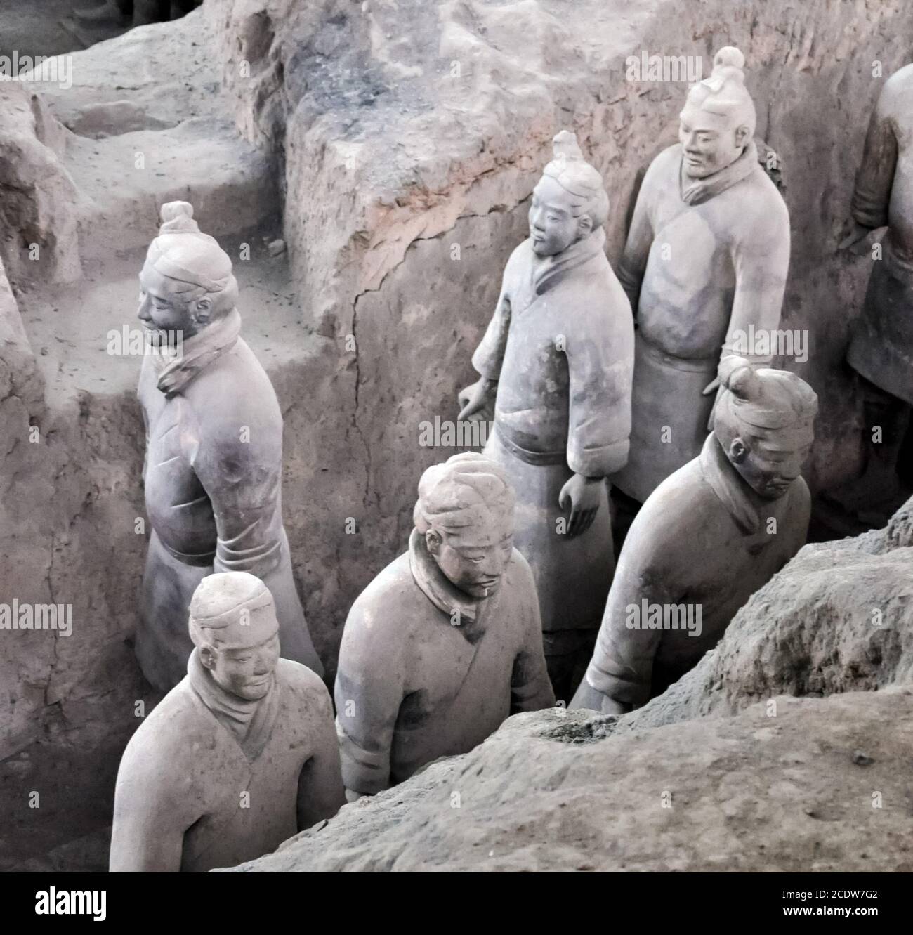 Terrakotta-Armee. Tonsoldaten des chinesischen Kaisers Stockfoto