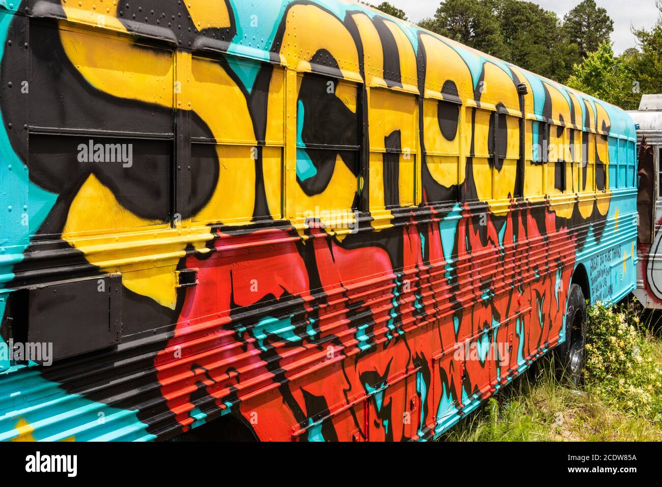 Schulbus Friedhof in Alto, Georgia. (USA) Stockfoto