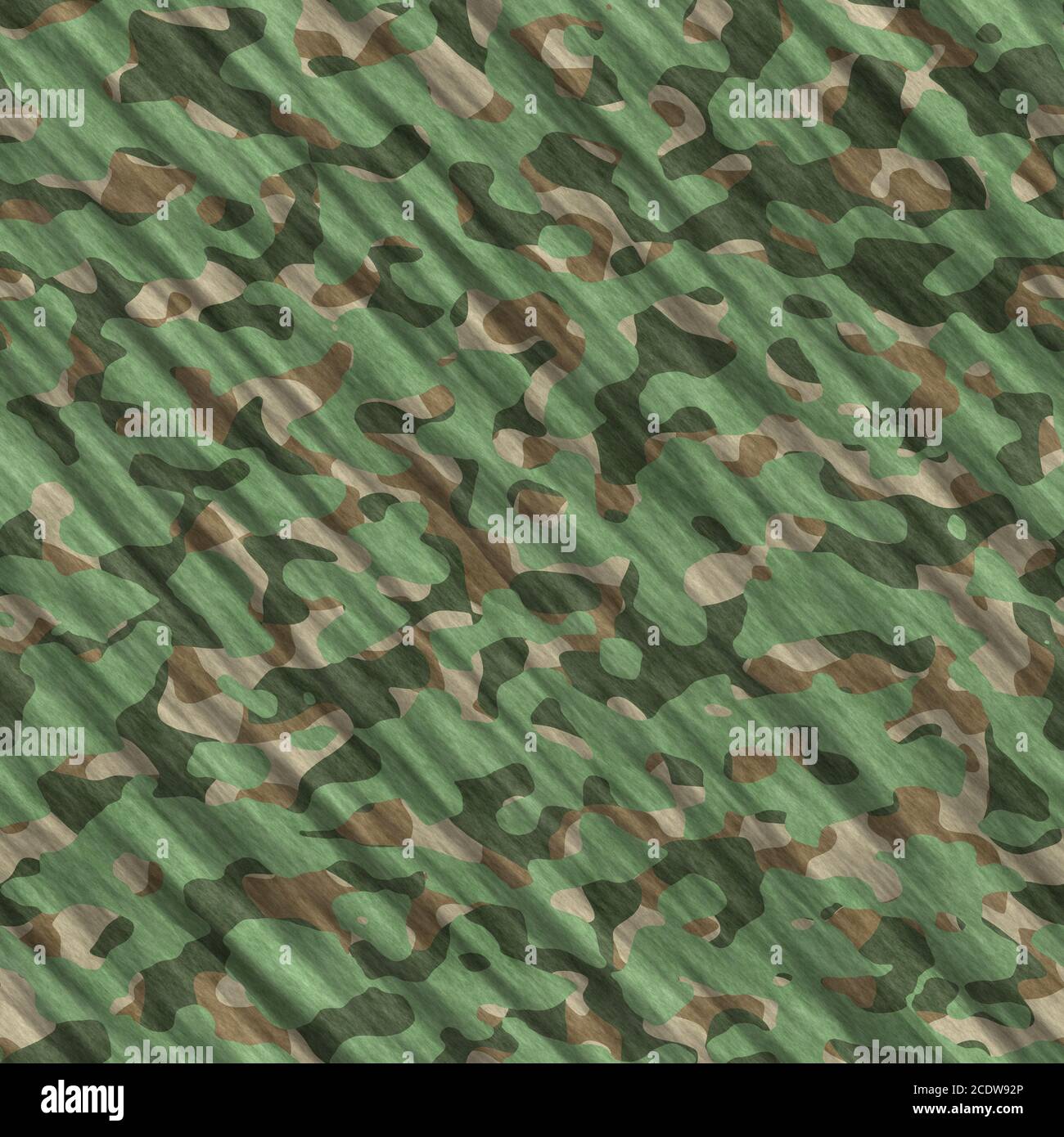 Camouflage Muster Hintergrund nahtlose Illustration. Klassischer Mode-Masking mit Camo-Repeat-Druck. Grün braun schwarz oliv c Stockfoto