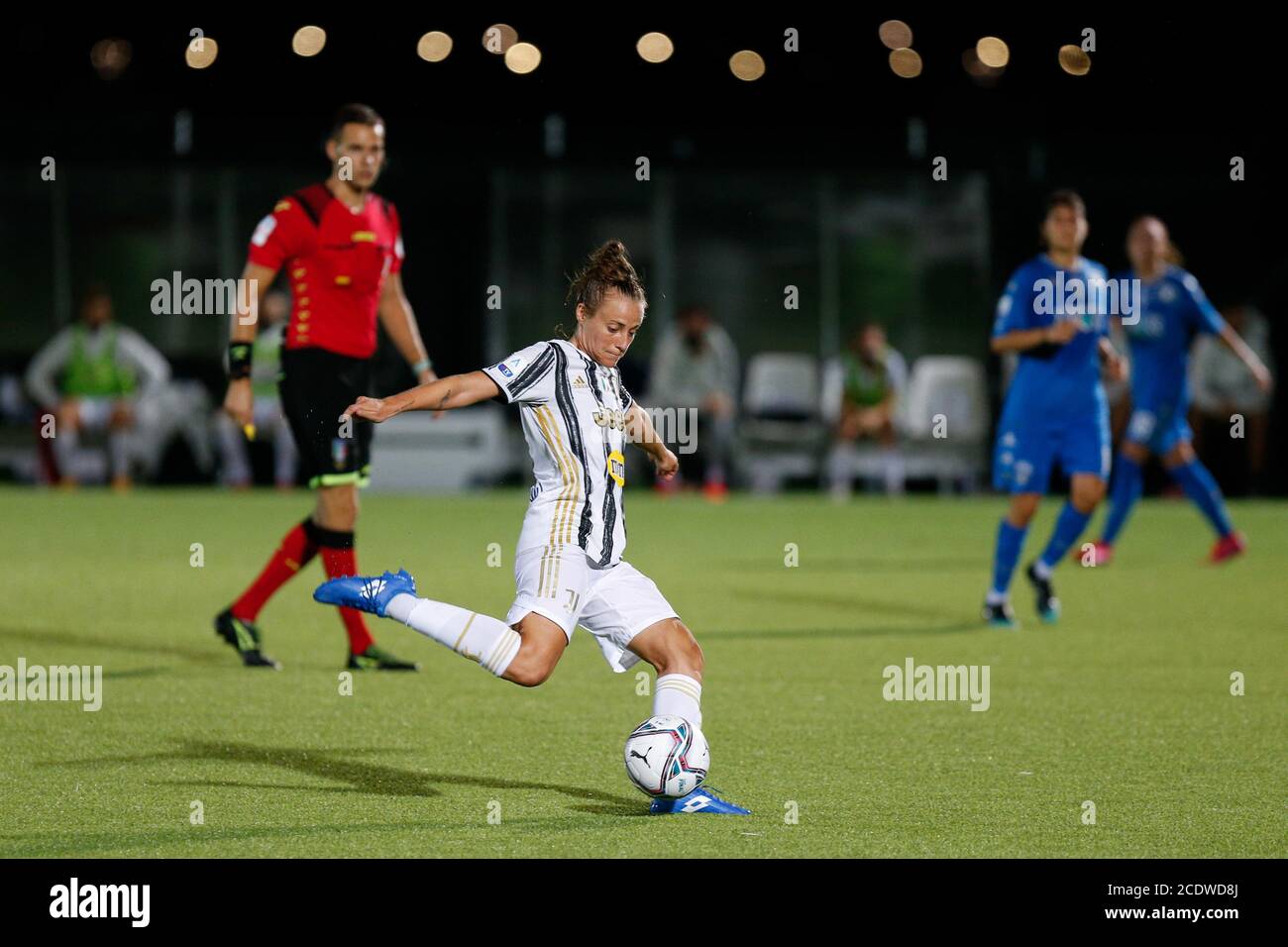 Aurora Galli (FC Juventus) während der italienischen Fußballmeisterschaft der Frauen in der italienischen Fußballserie A, Turin, Italien, 29. August 2020 Stockfoto