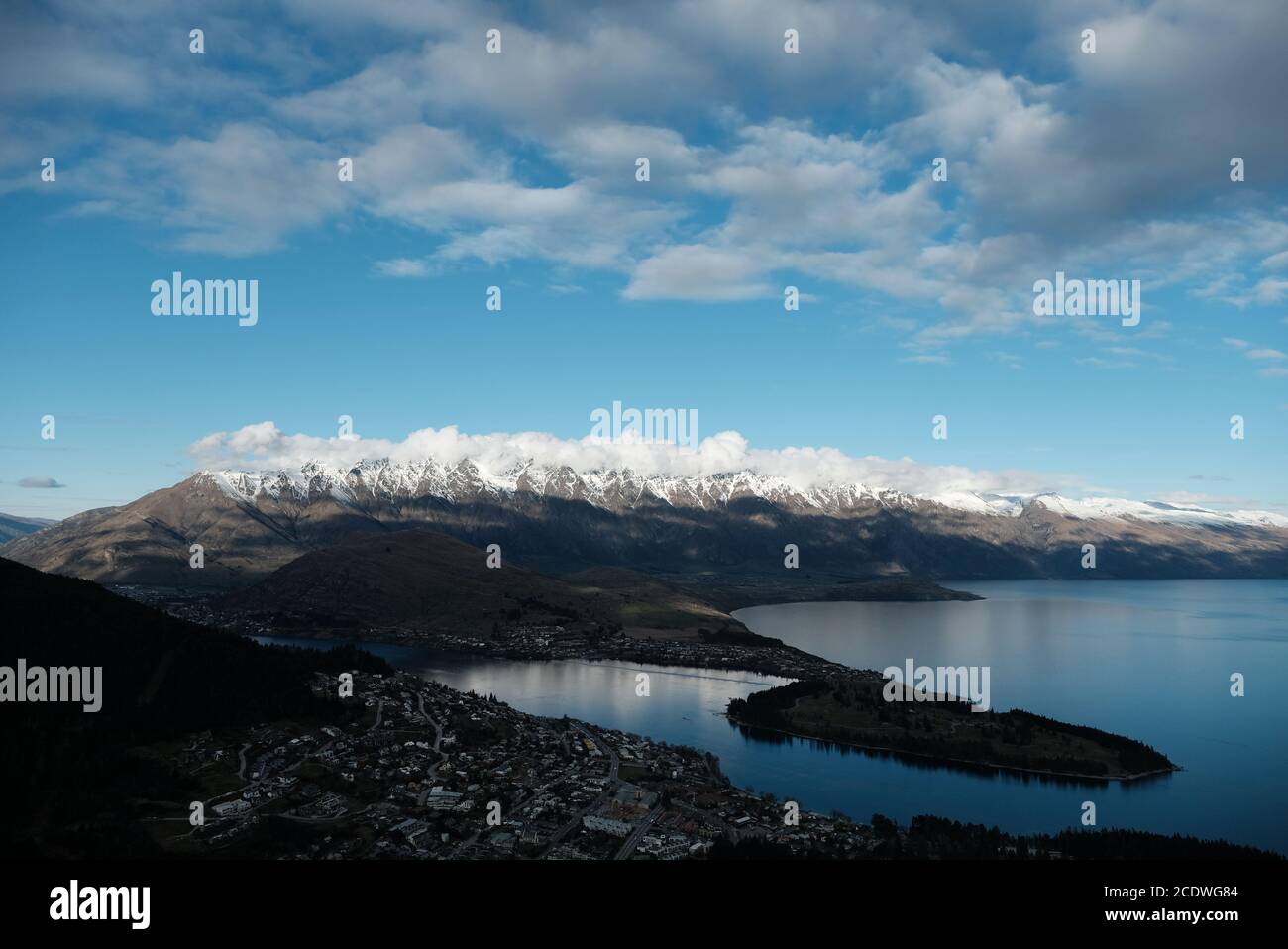 Skyline Von Queenstown Stockfoto