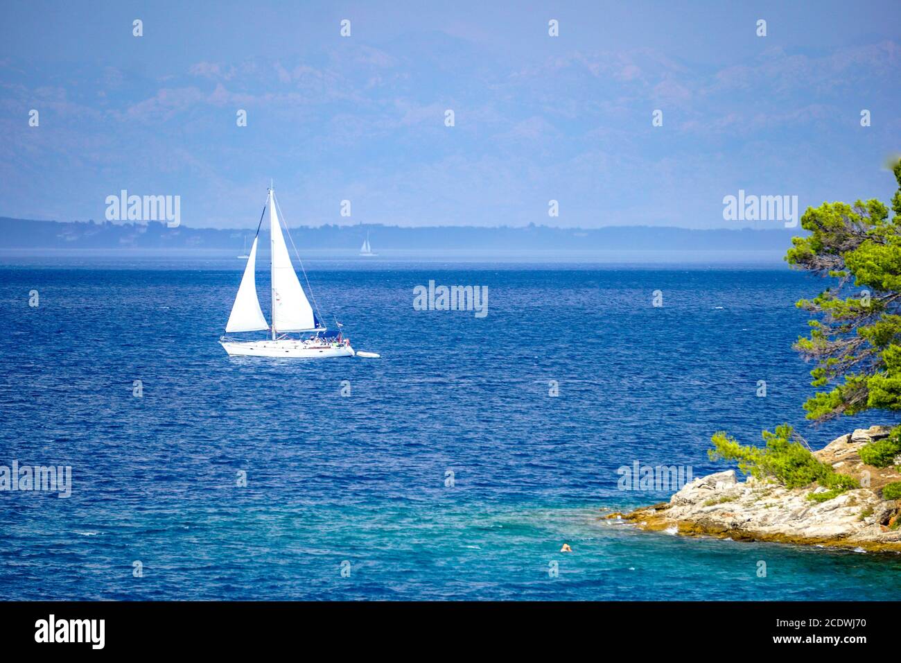 Schöne Küste in Kroatien Stockfoto