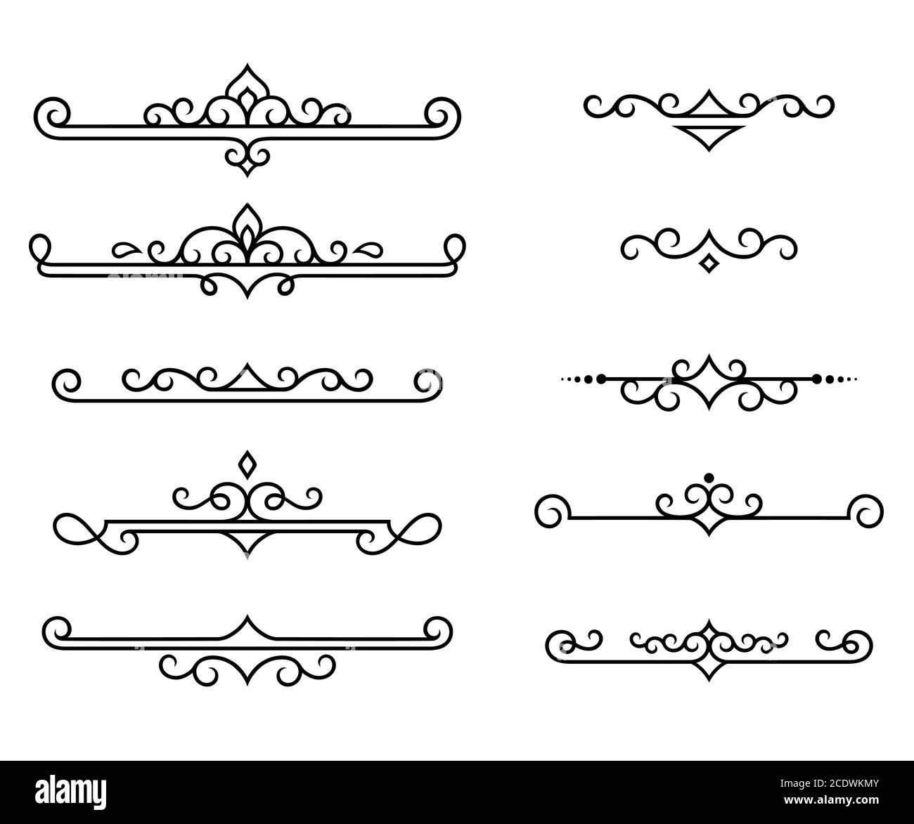 Text Divider Ornamental Design Vector Schwarzweiss Stockfotos Und Bilder Alamy