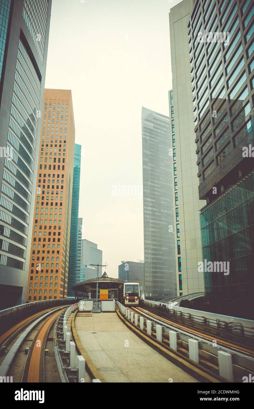 Einschienenbahn in Tokio, Japan Stockfoto