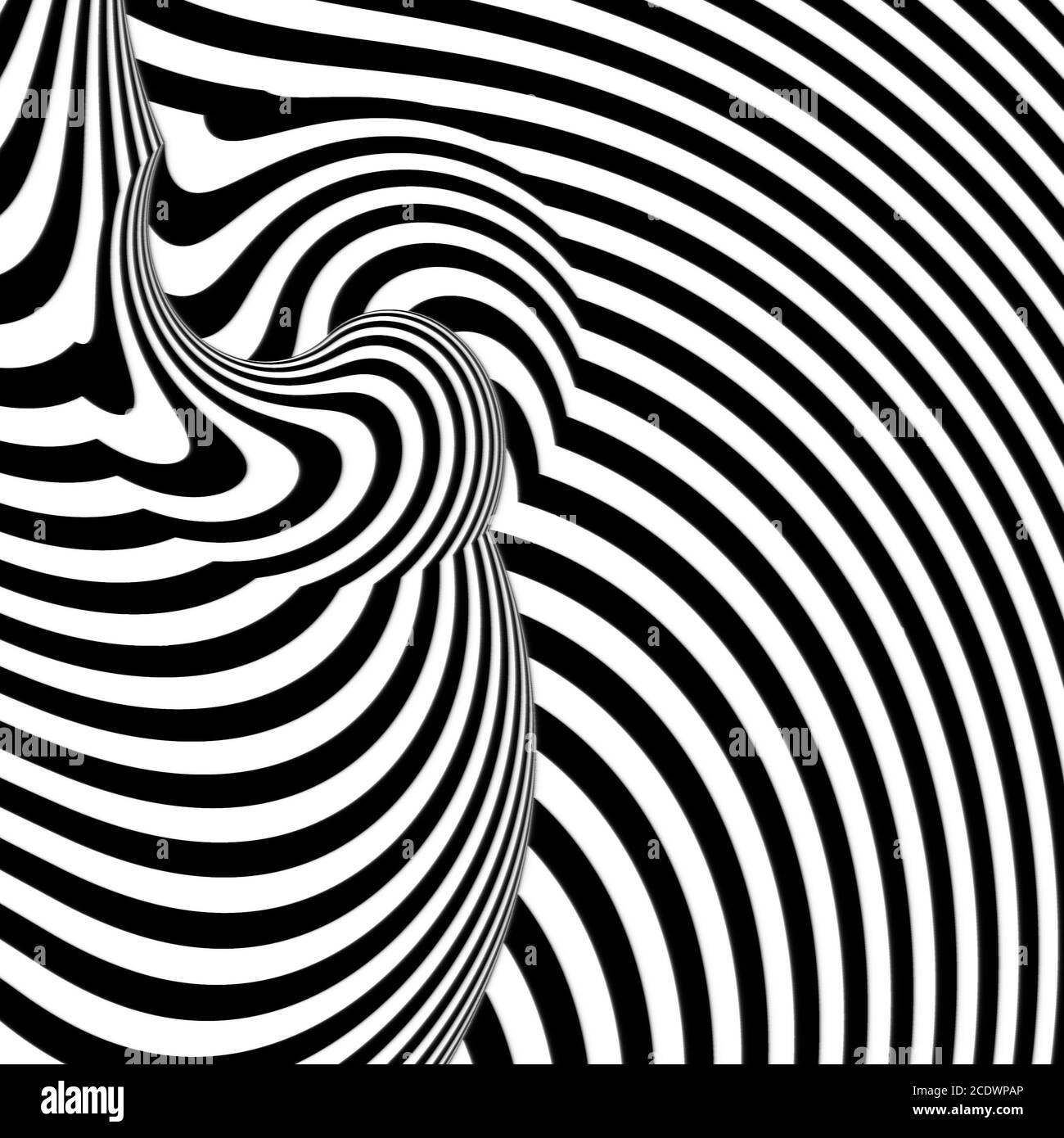 Abstrakte Abbildung: Zebra print Hintergrund Muster Textur. Schwarz und Weiß Stockfoto