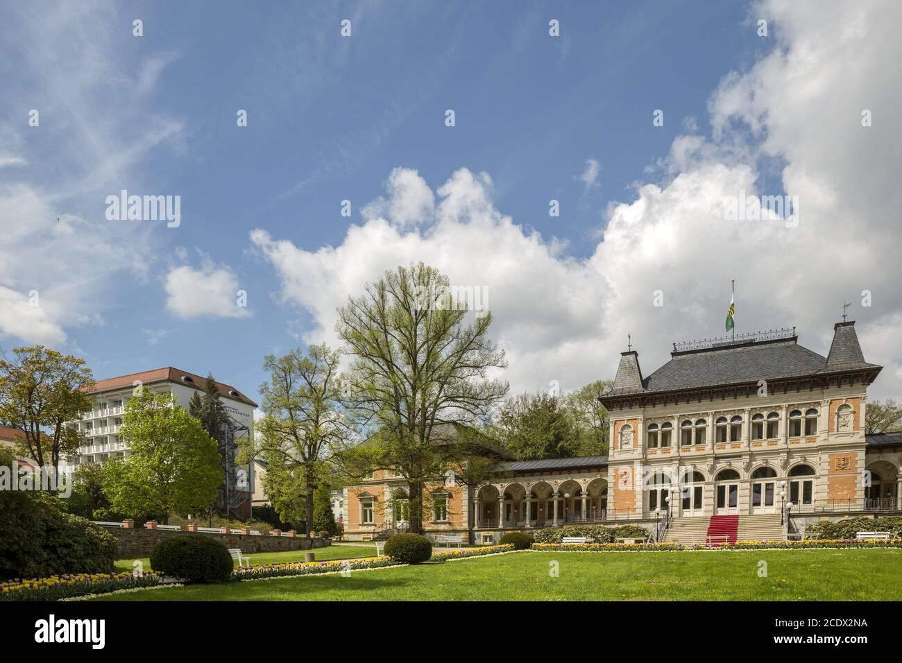 Königliches Kurhaus in Bad Elster, Sachsen, Vogtland, Deutschland, Europa Stockfoto