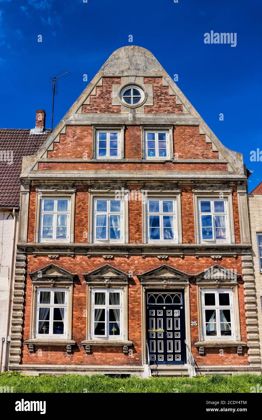 Altes Giegelhaus in Glückstadt, Deutschland Stockfoto