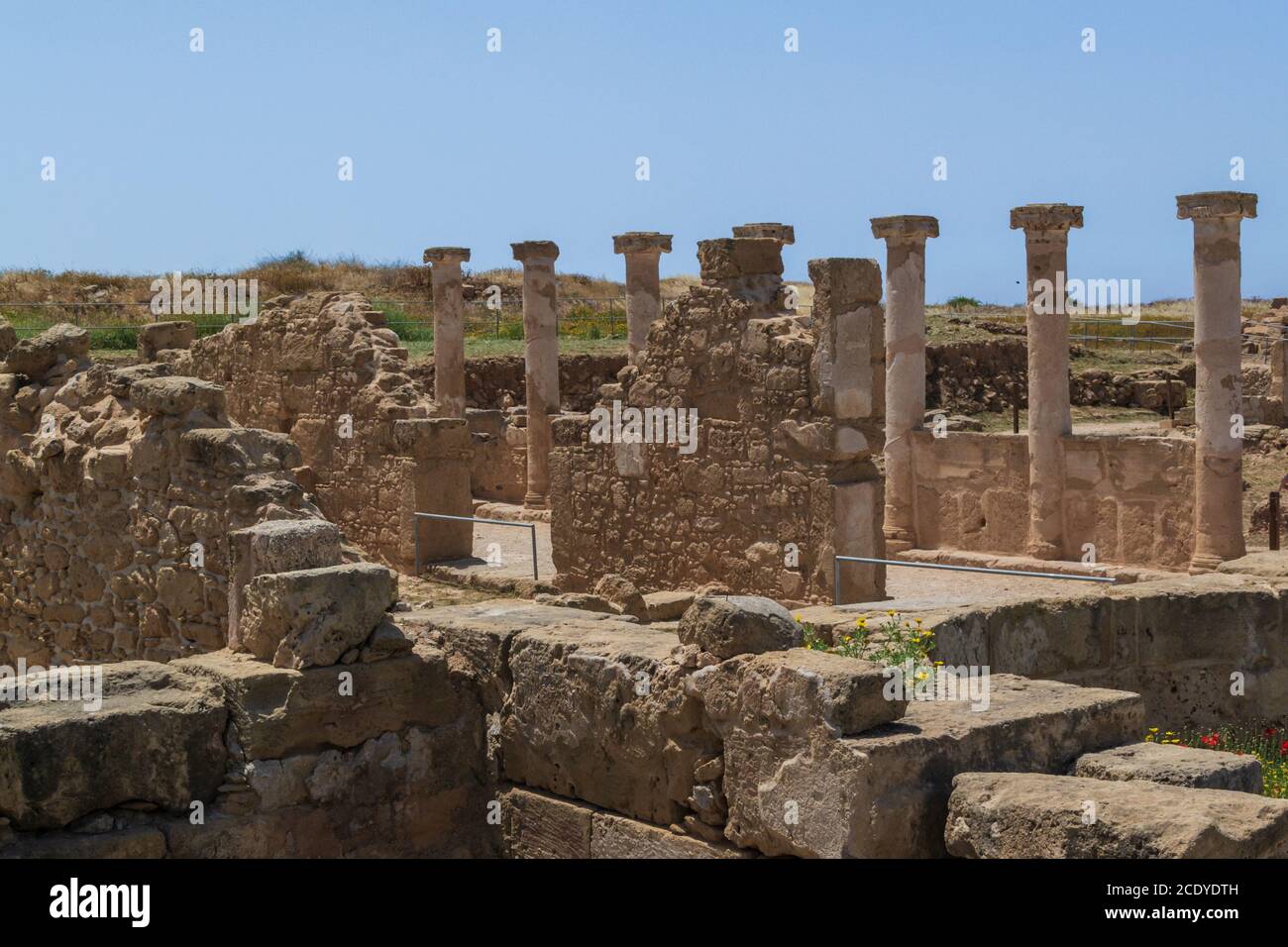 Haus von Theseus, römische Villenruinen im Archäologischen Park von Kato Paphos. Zypern Stockfoto