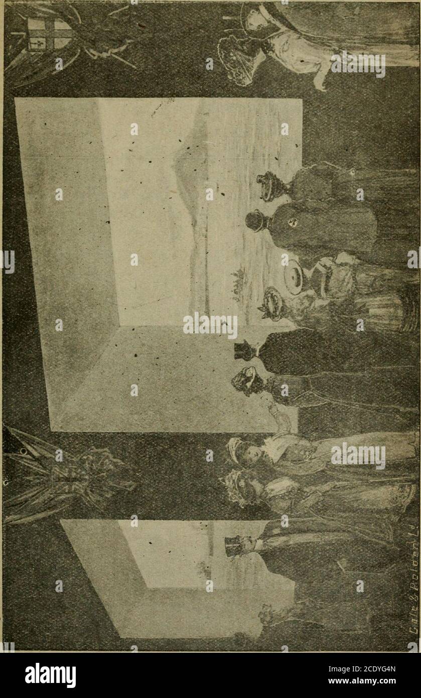 . Paris in London : 1902, Earl's Court : offizieller Führer und Katalog : Generaldirektor Imre Kiralfy . Fischerboote, die die rotbedeckten Fischer sehen, die sich eifrig auf die Tage ihrer Arbeit vorbereiten – und dabei die wenigen zurücklassen, die bereits ihre Mühen verlassen haben Einen letzten Blick auf die Hügel werfen, die in die Herrlichkeit des sonnenbeleuchteten Himmels verblassen, wenden wir unsere Gesichter zu den frischen Brisen des offenen Meeres, dessen Wellen unaufhörlich unter unserem scharfen Schnittwasser prasseln.aber es gibt hier nichts von der Monotonie einer Ozeanreise. Scarcehave haben wir uns von Bona verabschiedet, wenn wir in Bewunderung auf die Pracht blicken Stockfoto
