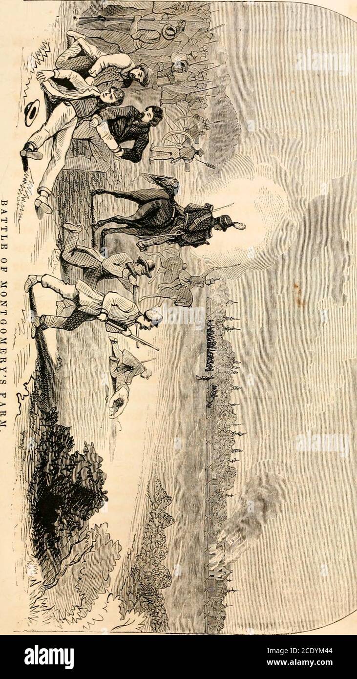 . Das Leben und die Zeiten von WM. Lyon Mackenzie. Mit einem Bericht über die kanadische Rebellion von 1837, und die nachfolgenden Grenzstörungen, vor allem aus unveröffentlichten Dokumenten. Ed, und mit Artillerie. Sie erwiderten die Bejahung, und er befahl den Männern in ein Stückchen von dünnen Wäldern, auf der Westseite der Straße, wo sie in Richtung des Seeufers einen fernen Jubel hörten. Kurz darauf sagten uns zwei oder drei Leute, die vor die Tür eilten, dass gerade ein Dampfer voll der Männer von Gore angekommen sei! Und fast im selben Moment hatte ich das Vergnügen, diese Intelligenz zu empfangen Stockfoto
