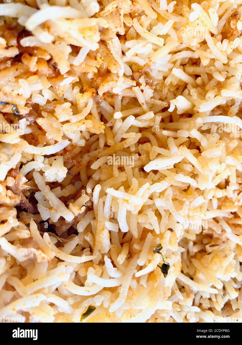 Hyderbadi Dum Biryani lecker bereit serviert werden. Stockfoto
