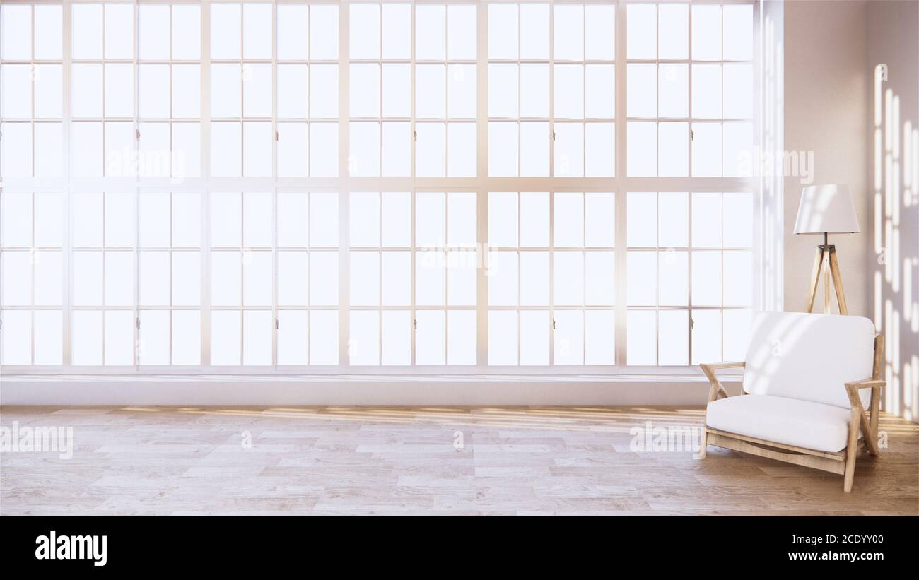 Ein kleines Sofa in der , mit Licht aus dem Fenster.3D-Rendering Stockfoto