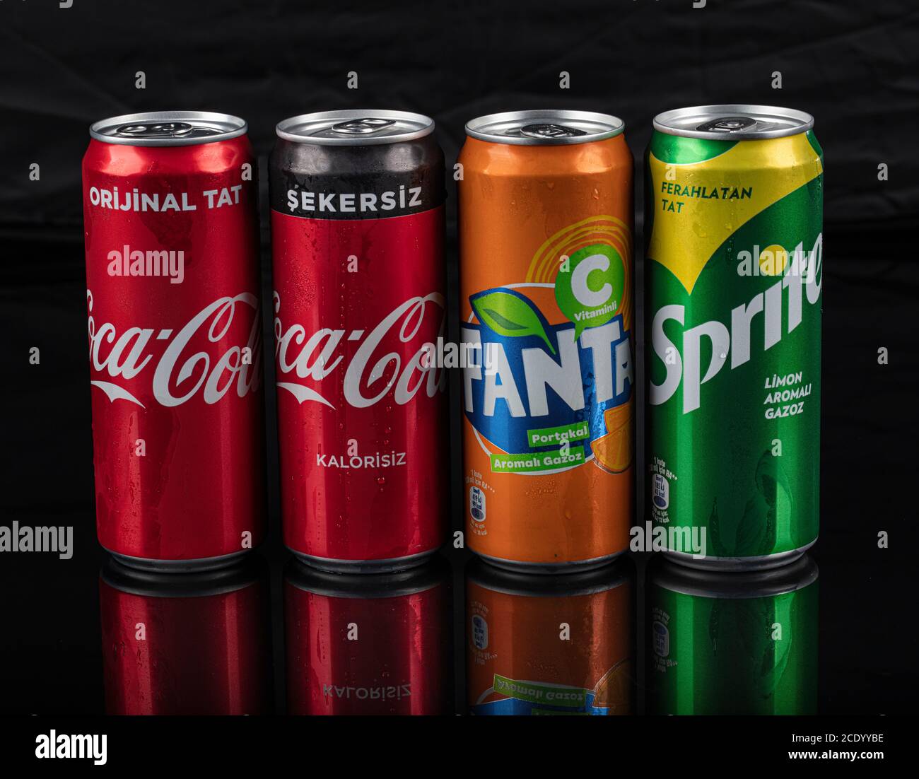 Coca-Cola, Fanta Und Sprite-Dosen Redaktionelles Stockbild - Bild von  luftblase, hintergrund: 42420564