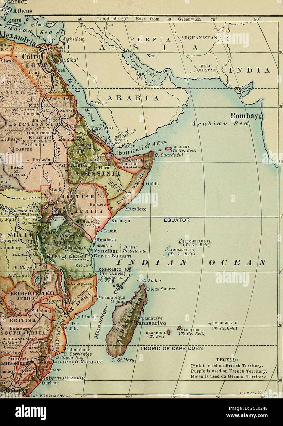 . Eine vollständige Geographie . Fhj, 511.Kartenfragen.-(1) Vergleiche die Größe Afrikas mit der der anderen Ausflüßer.(2) zeichne die östliche Hemisphäre, um die Position Afrikas zu zeigen. (3) Skizze die Outlinevon Afrika, und lokalisieren Sie die wichtigsten Flüsse und Seen. (4) welche Besonderheit bemerken Sie an der Lage der Berge? (5) welche Zonen durchqueren Afrika? ((J) welche Art von Klima (Temperatur und Niederschlag) würden Sie erwarten, zu finden (A) im extremen Norden;. (&) krank den äußersten Süden; (c) am Äquator; (c?) In der Nähe der Tropen? (7) Finden Sie das Wüstenland nördlich und südlich des Äquators. Erläutern Sie die Stockfoto
