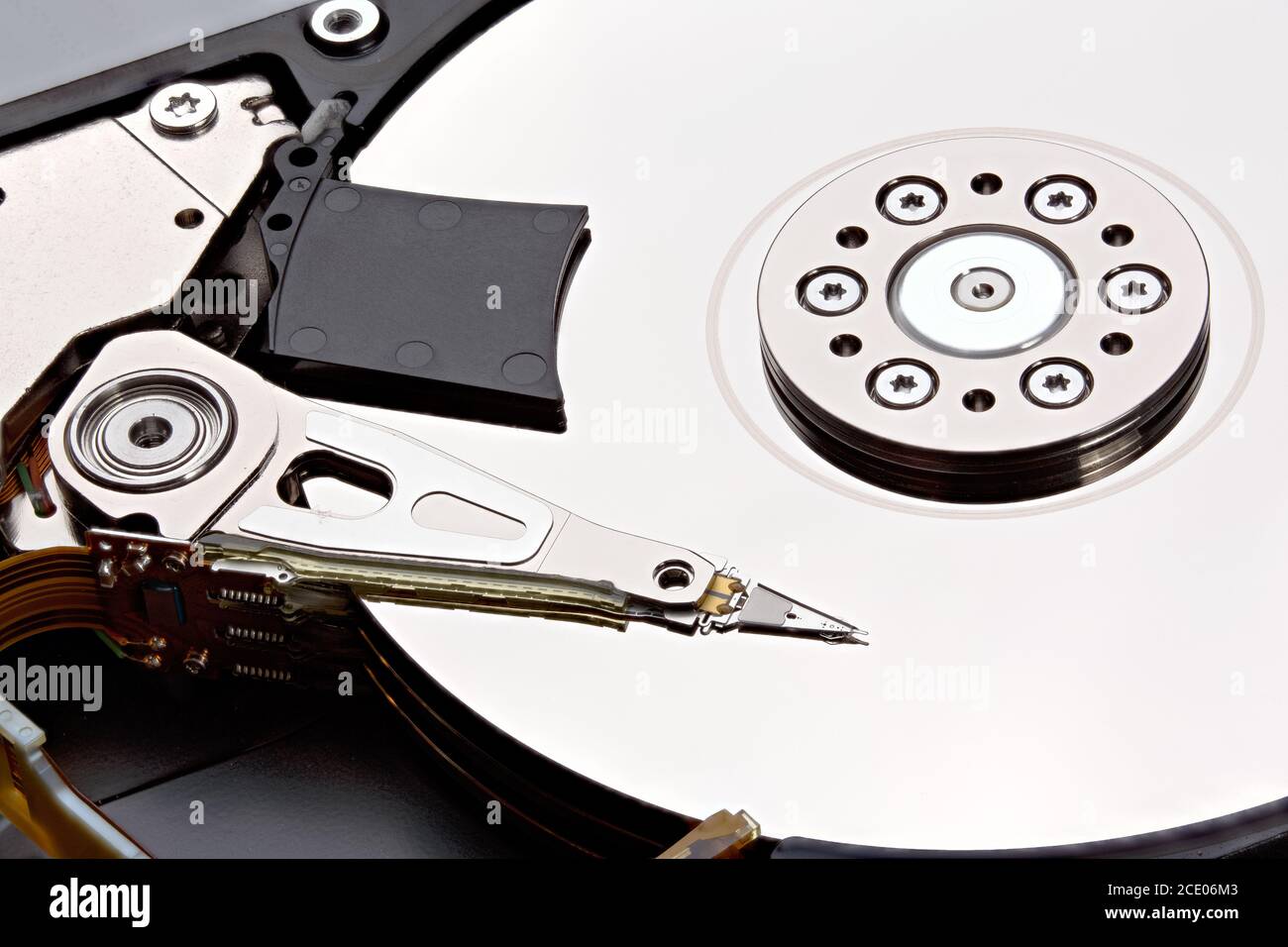 Computer Festplatte Nahaufnahme. Gestapelte Foto. Stockfoto