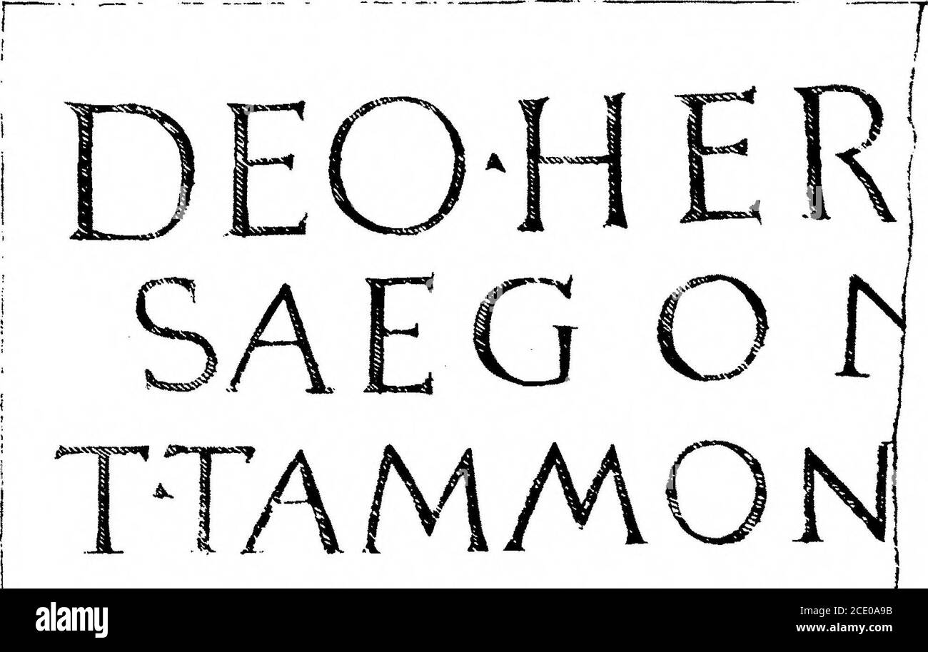 . Eine Erklärung einer römischen Inschrift gefunden nicht lange her auf einem Stein in Silchester in Hamshire: Von John ward, Rhet. Prof. Gresh. Und F. R. S. . Vv. 1 So. VIC TORI VU V5 LI V-S • L- M FOKTVMAE A £ TPROCVL!N&GT;^ //*/ &GT;/. ,.> />- 2 •^?5^^^^^m^^^•^^^^. Stockfoto