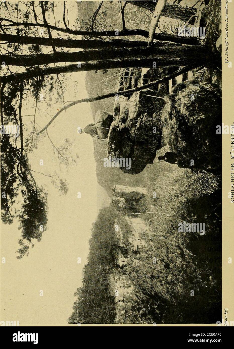 . Luxemburg; das Großherzogtum und seine Leute. Und, bis etwa zwanzig Minuten später, links abzweigt. Es ist zur Eisgrotte, der Eishöhle. Der Platz verdient seinen Namen gut; so tief und schmal sind seine Schluchten, overhungwith schließen Laub, daß sie kühl als tiefe Keller sind. Zu dieser Zeit näherte es sich der Mittagszeit, und der Deutsche dachte sehr ernsthaft an das Mittagessen. Wir wollen uns nicht zum Dorf Miillerthal beeilen, sagte er; das sollte gemächlich gemacht werden. Was Ist Mit Consdorf? Siehe – und er zeigte auf seine wohlgedröhnte Karte – da verliert sich eine Straße in der nicht weit entfernten Farm. Versuchen wir es mit einem Stockfoto