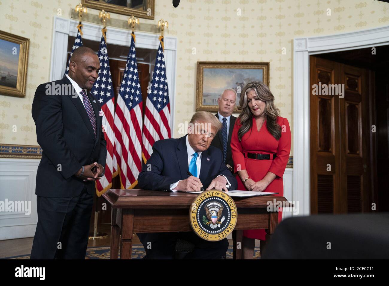 Washington, Vereinigte Staaten Von Amerika. August 2020. WASHINGTON, DC - WOCHE VOM 02. FEBRUAR 2020: Präsident Donald Trump Menschen: Präsident Donald Trump Kredit: Storms Media Group/Alamy Live News Stockfoto