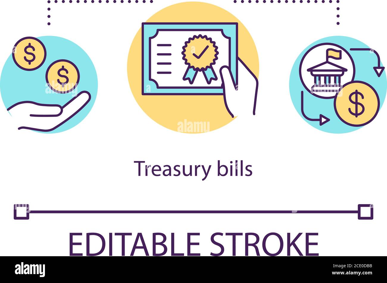 Symbol „Treasury Bills“ Stock Vektor