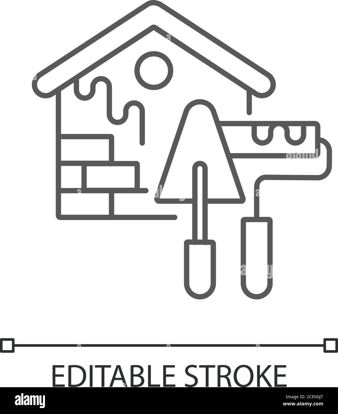 Lineares Symbol für äußere Dekoration Stock Vektor