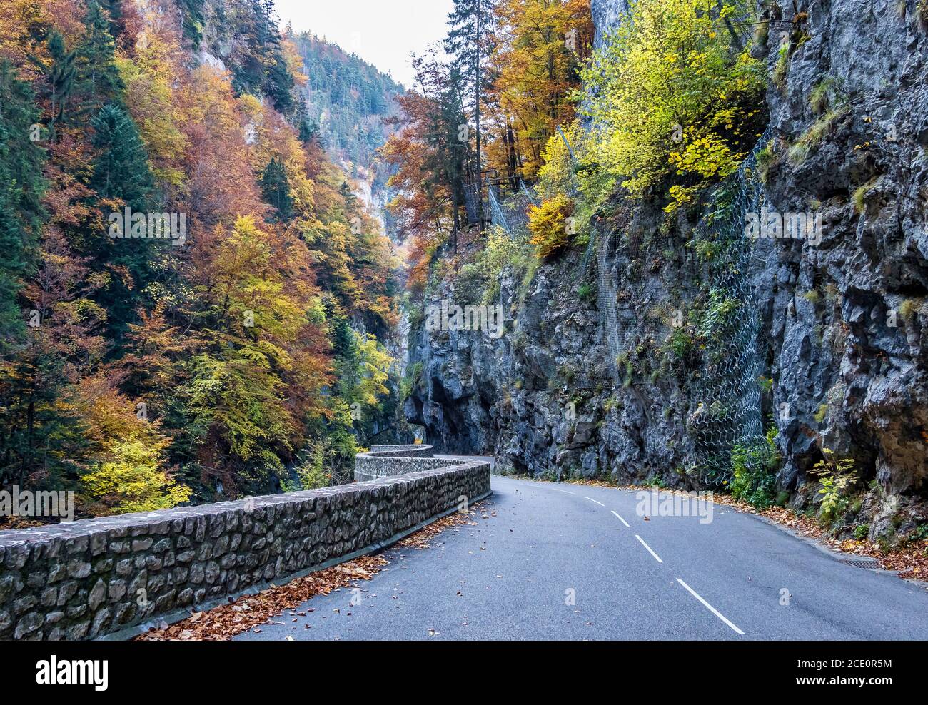 Gorges de la Bourne, der Bourne Canyon in der Nähe von Villard de Lans, Vercors in Frankreich, Europa Stockfoto