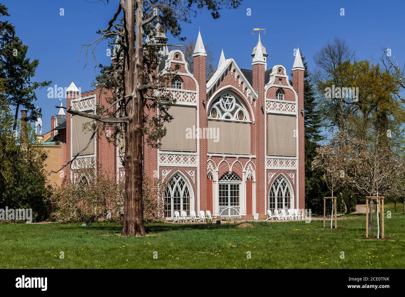 gotisches Haus in Wörlitz Stockfoto