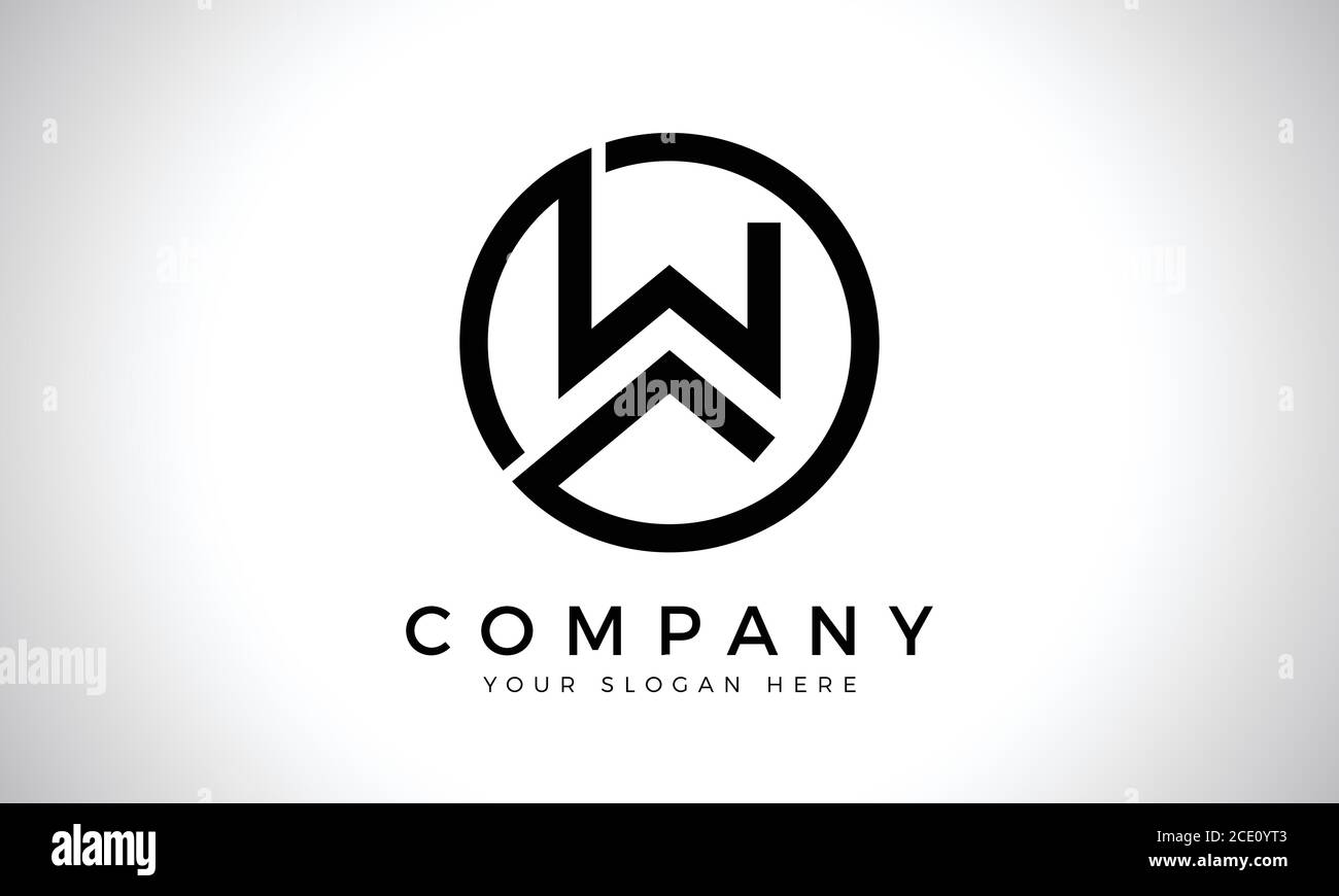 Anfangsbuchstabe W-Logo mit kreativer moderner Geschäftstyp-Vektor-Vorlage. Kreativer abstrakter Buchstabe W Logo Design Stock Vektor