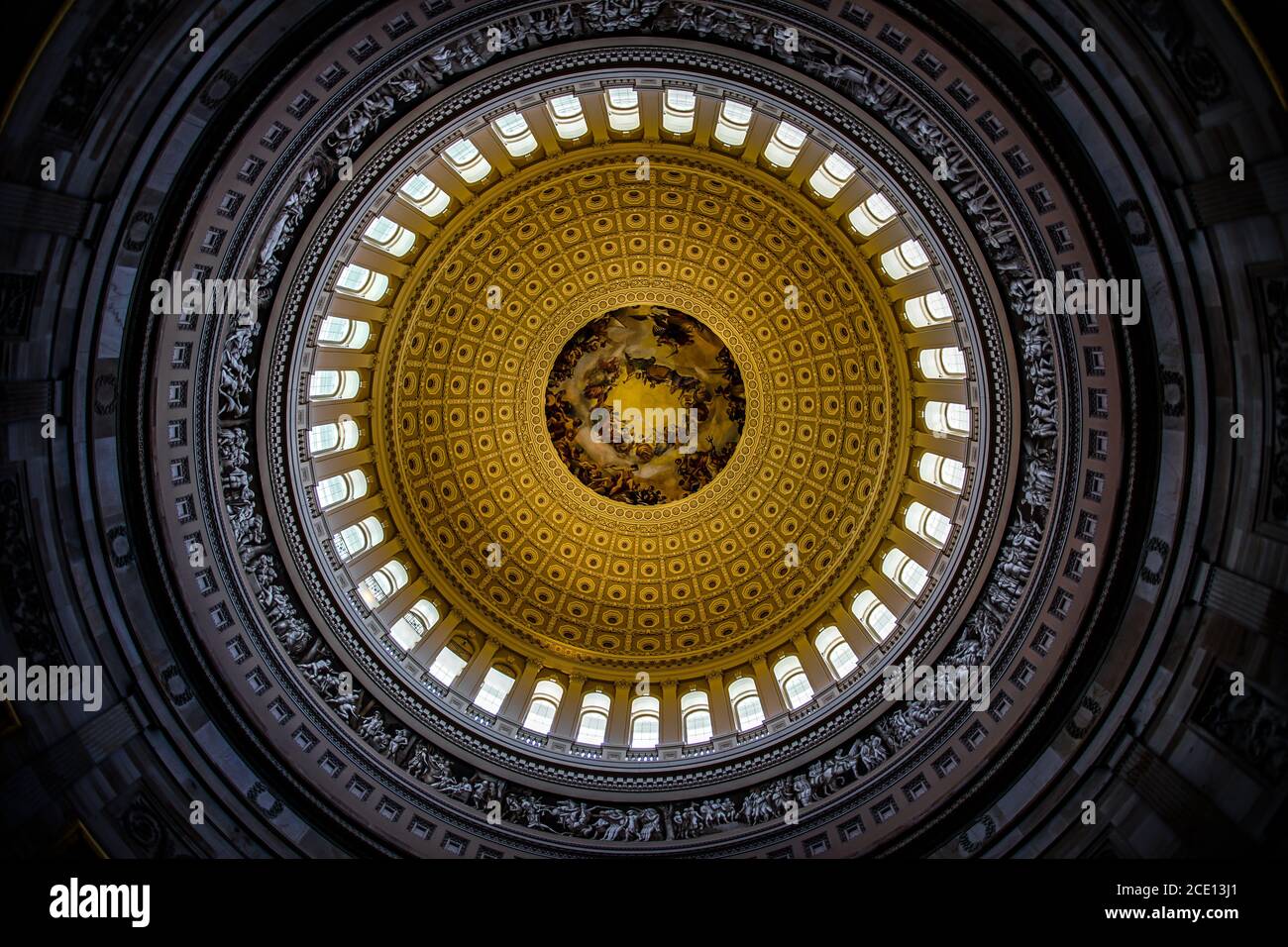 United States Capitol Deckengemälde des (United States Capitol) Stockfoto