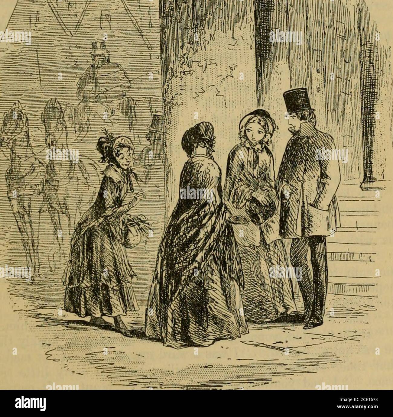 . Düsteres Haus . qually niedrige Stimme, und mit asmile. Für Miss Ada Clare. Das ist die junge Dame. Miss Sum-merson. Seine Herrschaft gab mir einen nachsichtigen Blick, und anerkannt mycurtsey sehr gnädig. Miss Summerson ist nicht zu jeder Partei in der Ursache I-elated, ich denke? Nein, mein herr. Mr. Kenge lehnte sich, bevor es ganz gesagt war, und flüsterte.seine Herrschaft, mit seinen Augen auf seine Papiere, hörte zu, nickte zwei oder dreimal, drehte sich um mehr Blätter, und blickte nicht wieder zu mir, bis wir weggingen. Mr. Kenge ist jetzt in den Ruhestand gegangen, und Richard mit ihm, wo ich war, in der Nähe der Tür, mein Haustier (es ist so Stockfoto