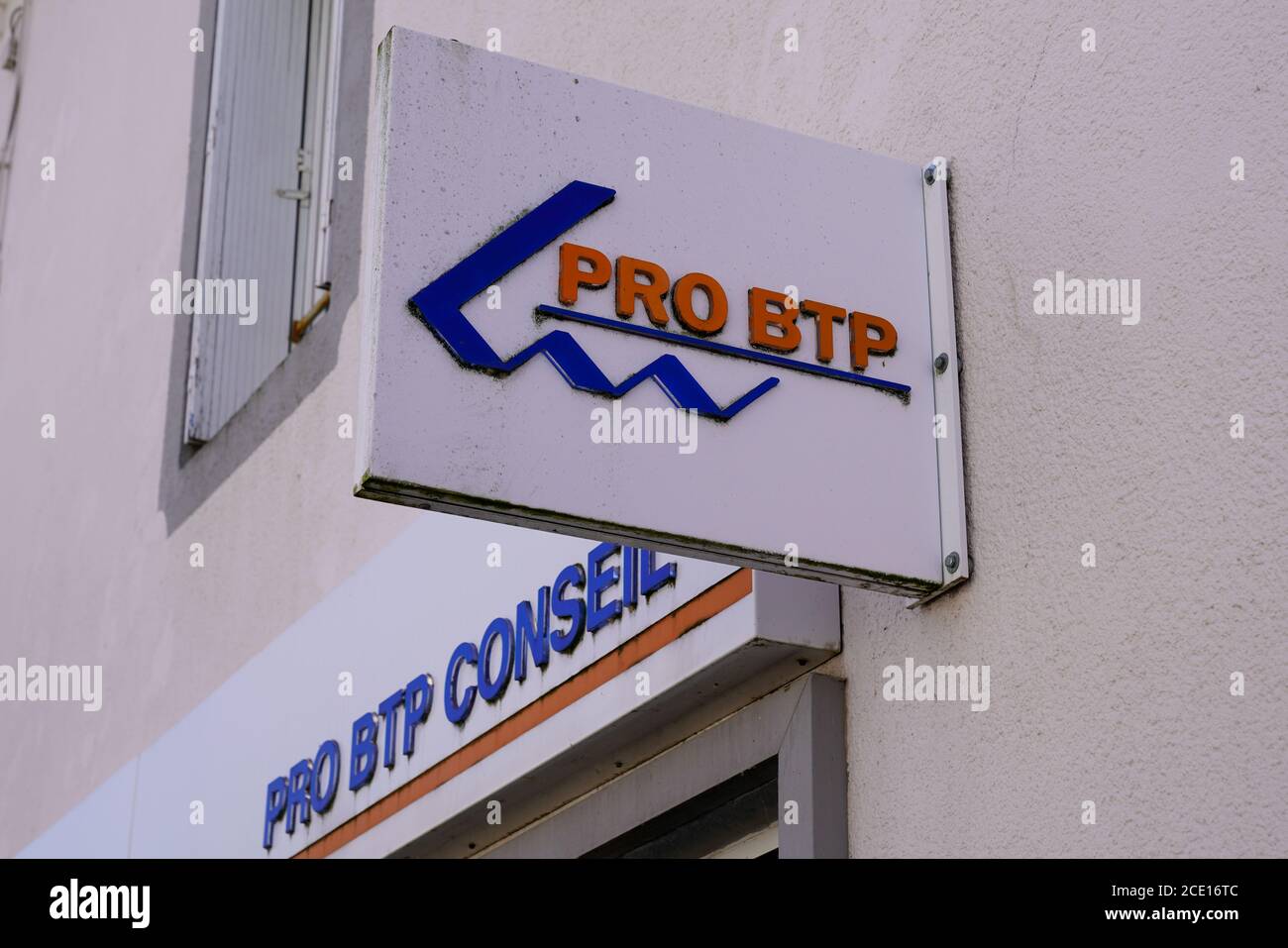 Bordeaux , Aquitaine / Frankreich - 08 25 2020 : pro btp Logo und Text-Zeichen auf der Eingangsversicherung Büro der Französisch gegenseitige Agentur Stockfoto