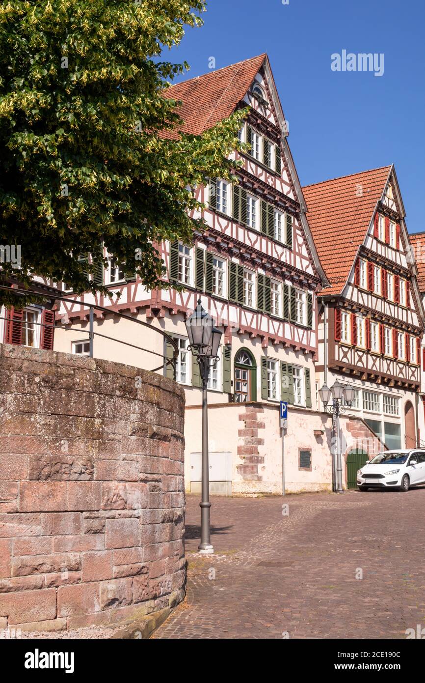 Typische Häuser in Calw Deutschland Stockfoto