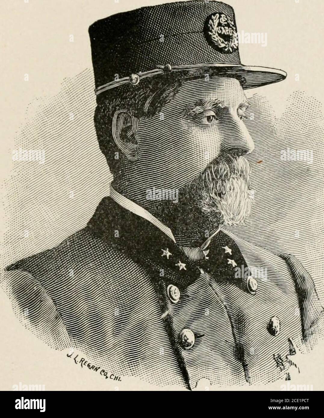 . Geschichte der Chicagoer Polizei von der Siedlung der Gemeinde bis zur heutigen Zeit, unter der Autorität des Bürgermeisters und Superintendent der Kraft. Gebäude auf Franklin Straße, war es in Reparaturen, und die Südseite Headquarters wurden in der alten Bridewell, in Polk und Wells Straßen (Fifth Avenue). Nach dem Brand wurden die Hauptquartiere in ein Schulhaus an der Ecke Harrison Street und Pacific Avenue (jetziger Standort) verlegt und dann in ein anderes Gebäude in der Nähe verlegt, während die jetzige Struktur errichtet wurde. Der Bahnhof, der auch einen Policecourt beherbergt, der Stockfoto