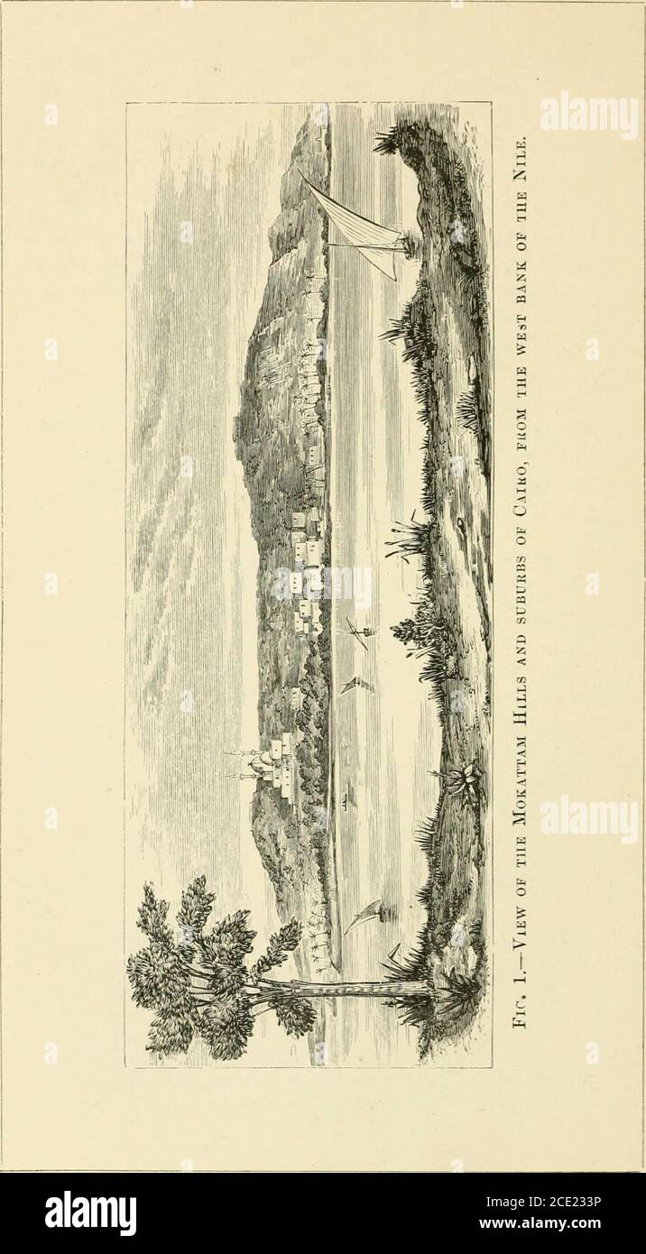 . Mount Seir, Sinai und Westpalestine. Als eine Erzählung von einer wissenschaftlichen Expedition . Hich wird mitgetragen schließlich dnil eingeben, und vermitteln zu seinen Gewässern viel von der turgid Charakter für whetthey sind in Niederägypten bekannt.^ der Fluss wird jetzt ein großer Fertilining-Agent, Und wenn erlaubt, über den kultivierten Feldern zu fließen, impartstravel notwendige Feuchtigkeit; so daß, unter dem Einfluß einer leistungsfähigen Sonne, zwei bis drei Feldfrüchte jährlich weg vom Land gesammelt werden können; das Erstehen zu einer außerordentlichen Menge des natürlichen Reichtums gebend. Dass dieses Sediment ursprünglich liewer Ägypten zurückgewonnen werden fiom verursacht Stockfoto