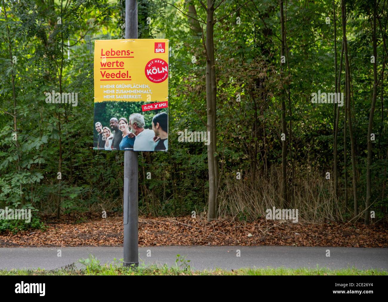 Köln, NRW, Deutschland, 08 29 2020, Landtagswahlplakat der SPD in Köln Stockfoto