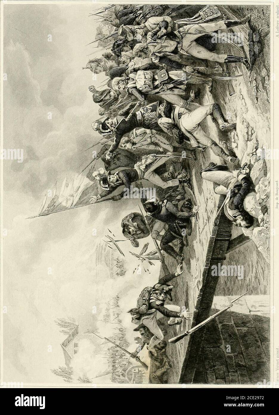 . Musée de Versailles : avec un Texte historique . à laapproche dune dividusion prussienne, on enleva de la pyramide deux plaques qui auraient pu Rap-peler aux pressens quelques faits darmes peu flatteurs pour eux, et peu detemps après la colonne disparut. La Place et la rue qui portaient le nom deMarceau en reçurent un autre. CES changements donnèrent lieu à une pétitionqui fut lobjet dune discussion assez vive le 19 mars 1821. La dame MarceauSergent demanda le rétablissement de la colonne érigée en lhonneur cre sonfrère. Le général Foy monta à la tribune et peignit avec éloquence Marceau, Grab Stockfoto